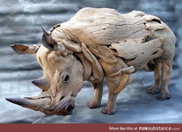 Driftwood rhino