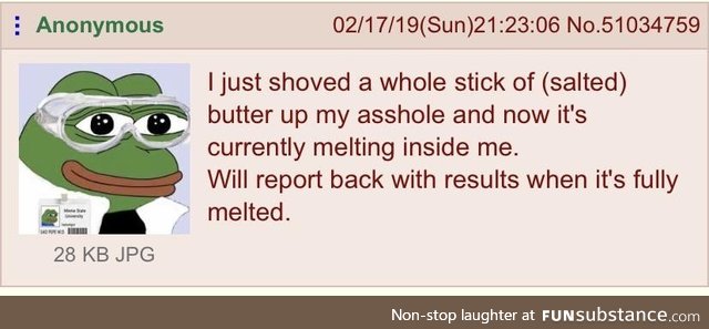 Anon preforms a experiment