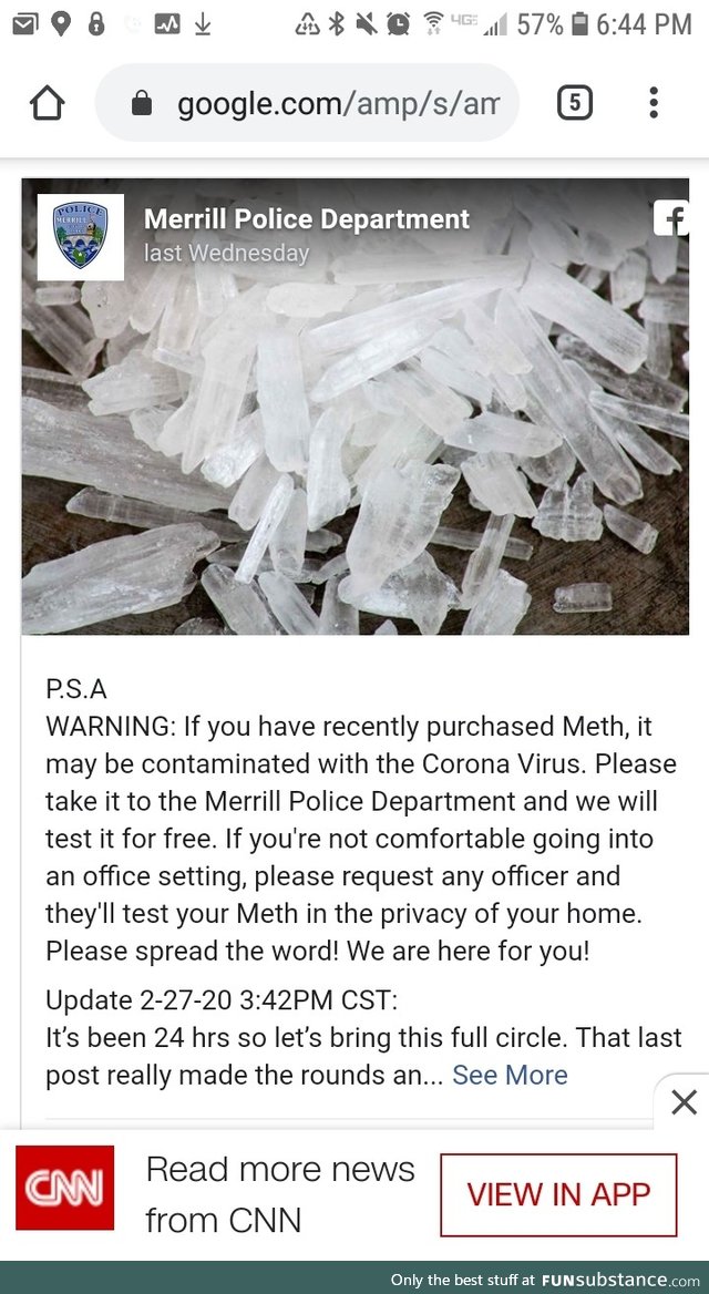 Police offer to test meth for free