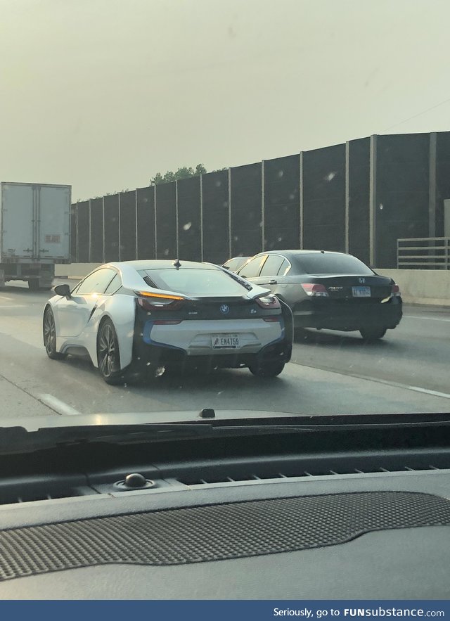 Rare photo of a BMW using its turn signal in the wilds of Chicago