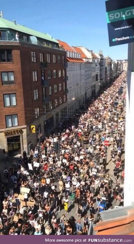 Danish sympathy march for George Floyd. ~10.000 people marching peacefully through