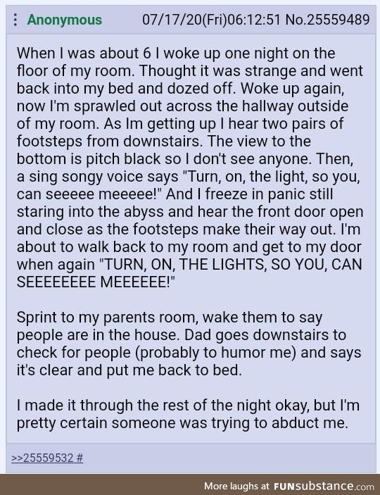 Anon recalls past trauma