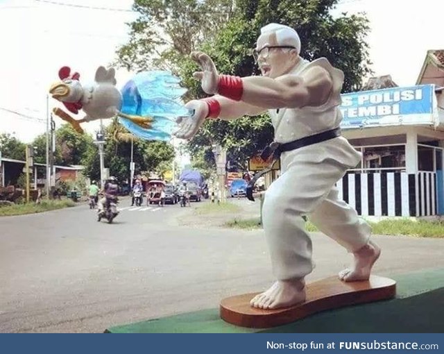 Kentucky 'hadouken' chicken