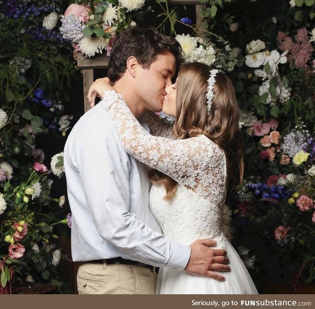 Bindi Irwin, the late Crocodile Hunter Steve Irwin’s daughter, was married today