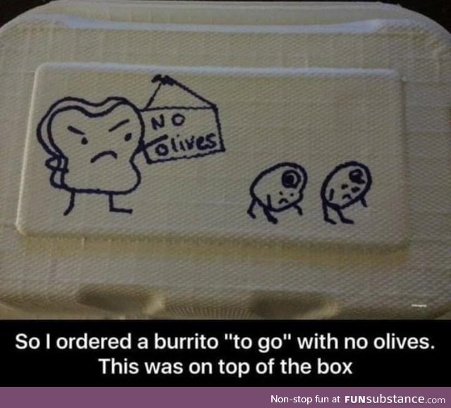 I feel sad for the olives