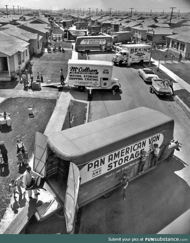 Families moving into freshly built neighborhoods in the golden years