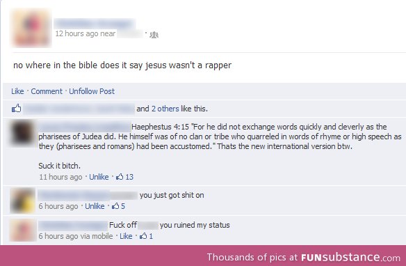 Jesus wasn't a rapper