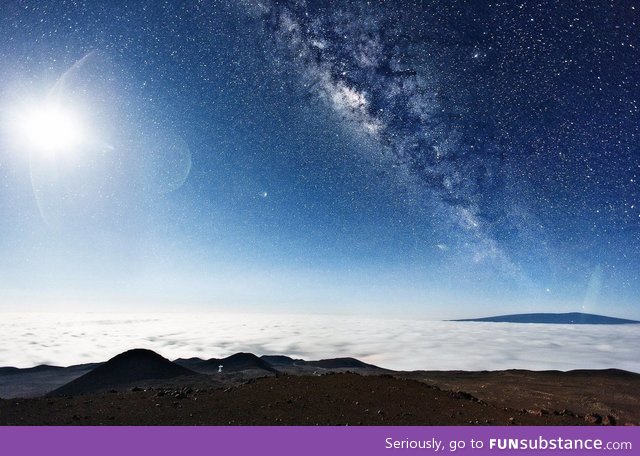 The milky way, seen from the top of Mauna Kea, Hawaii