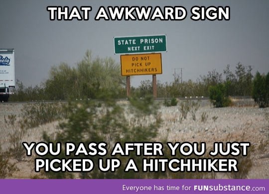 Awkward sign