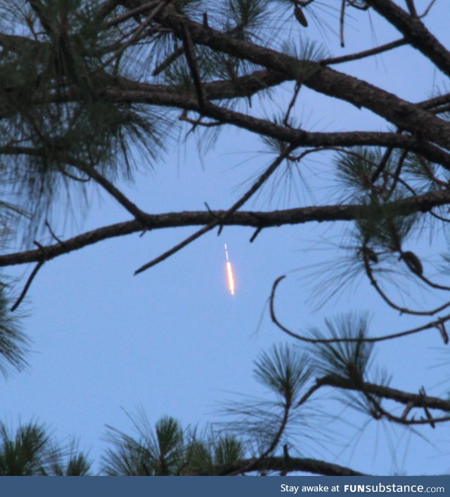 ITAP of today’s Crew Dragon launch from my back yard