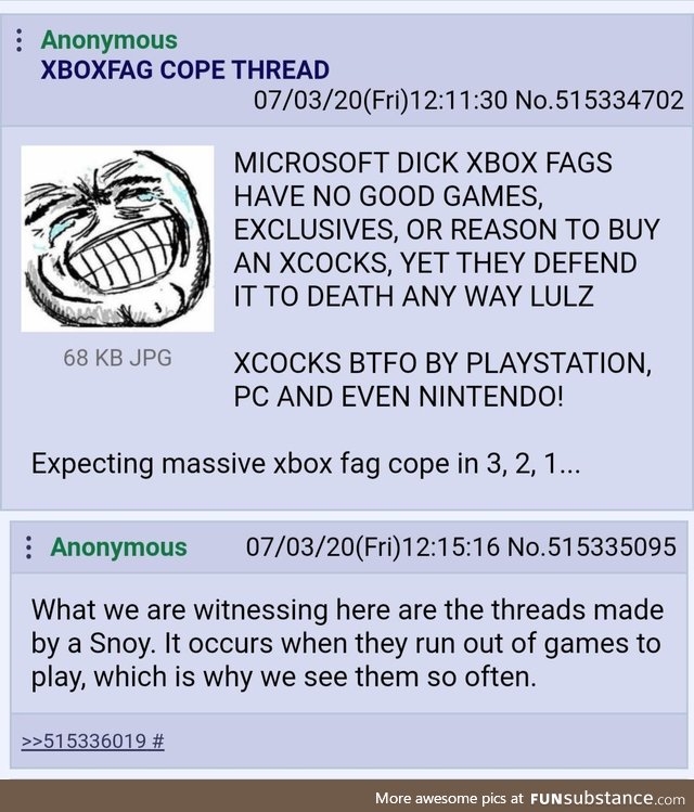 Sonycel gets btfo'd by /v/