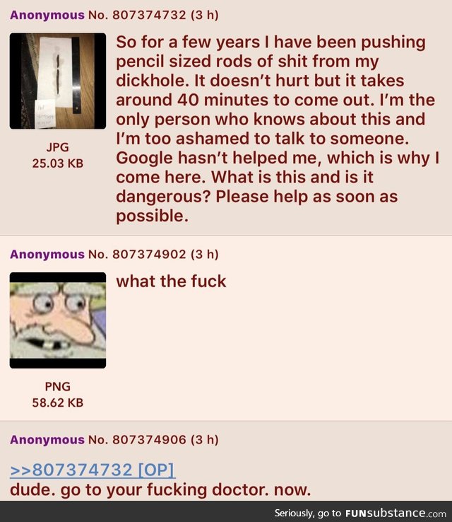 Anon shoving rods up his d*ckhole