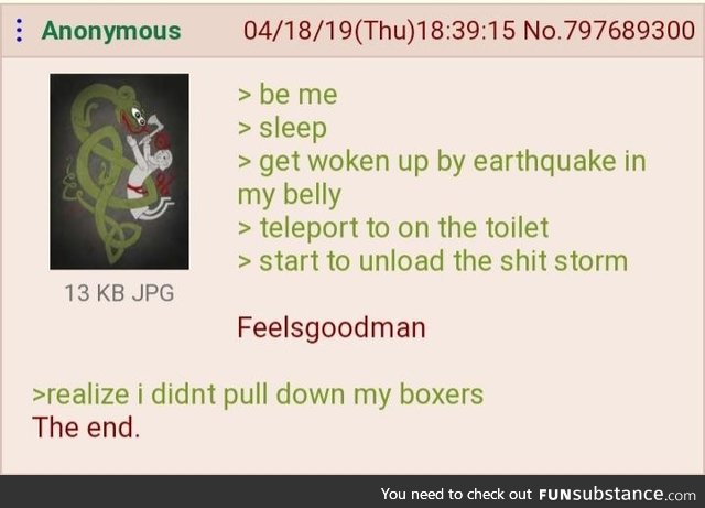 Anon takes a shit