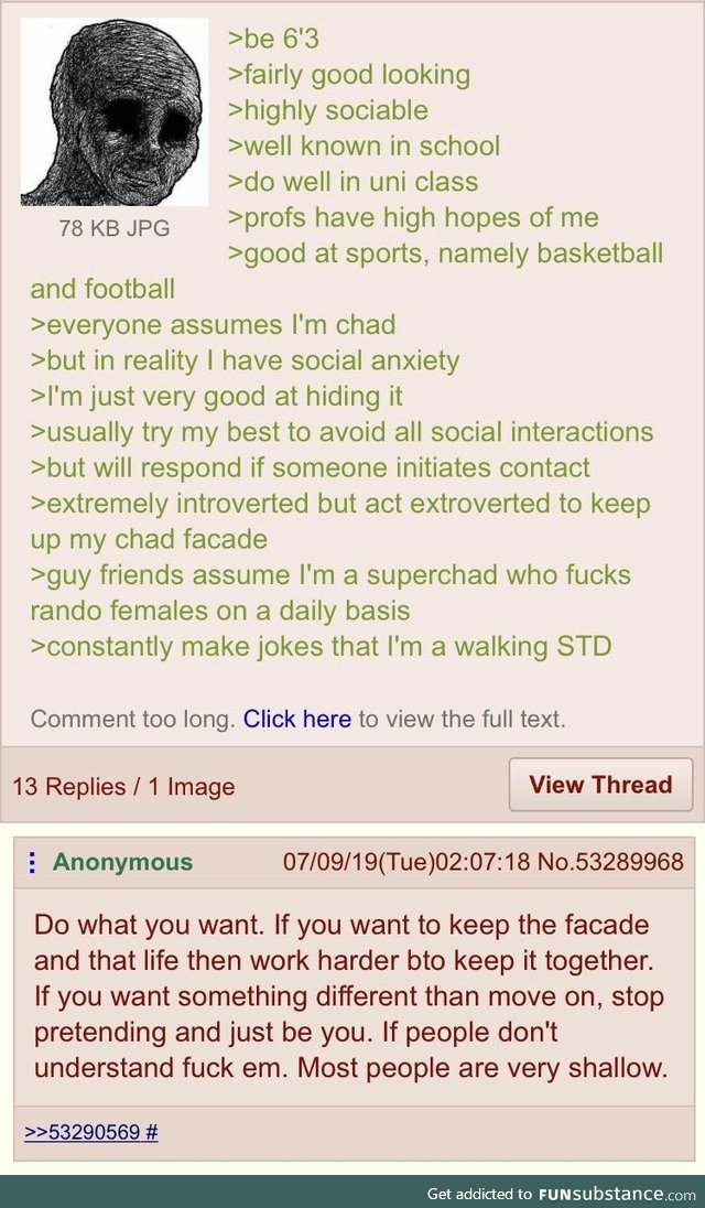 Anon gives life advice