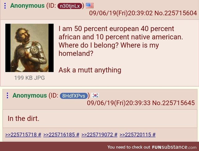 Anon is mulatto