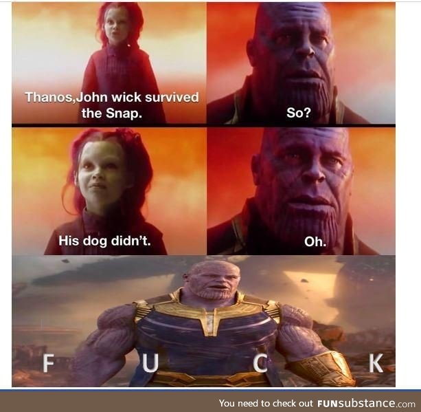 Thanos is done for