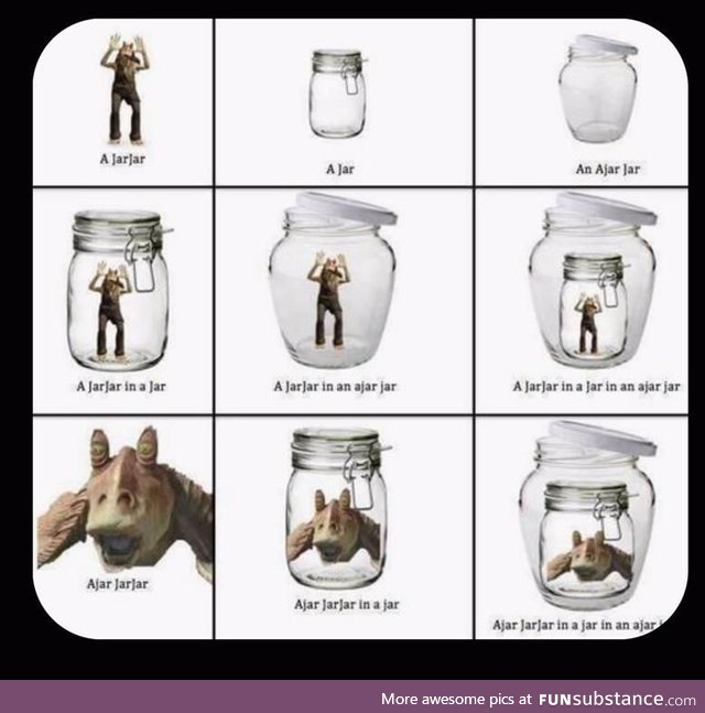 A jar jar in an ajar jar