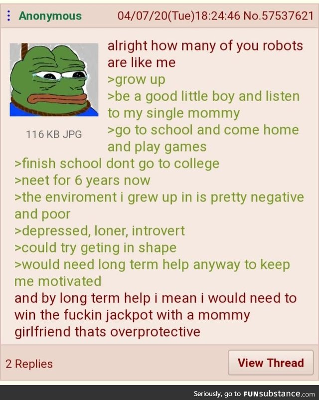 Anon is depressed