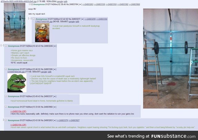 Anon's squat rack