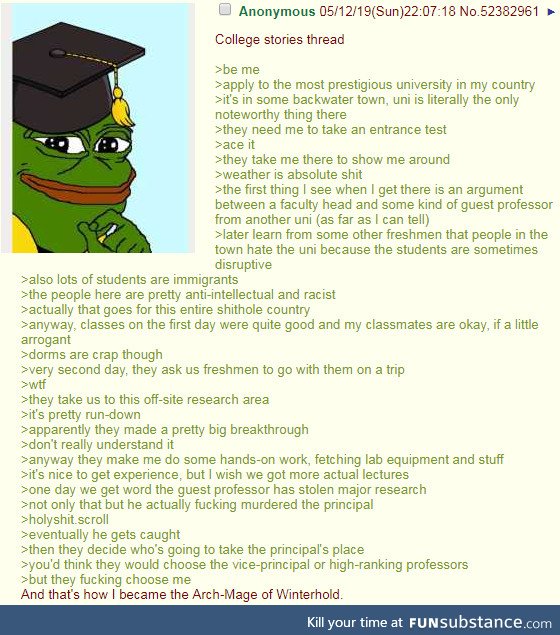 Anon goes to uni