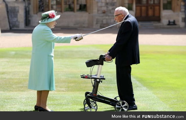 Captain Sir Thomas Moore k***hted for his services to the NHS