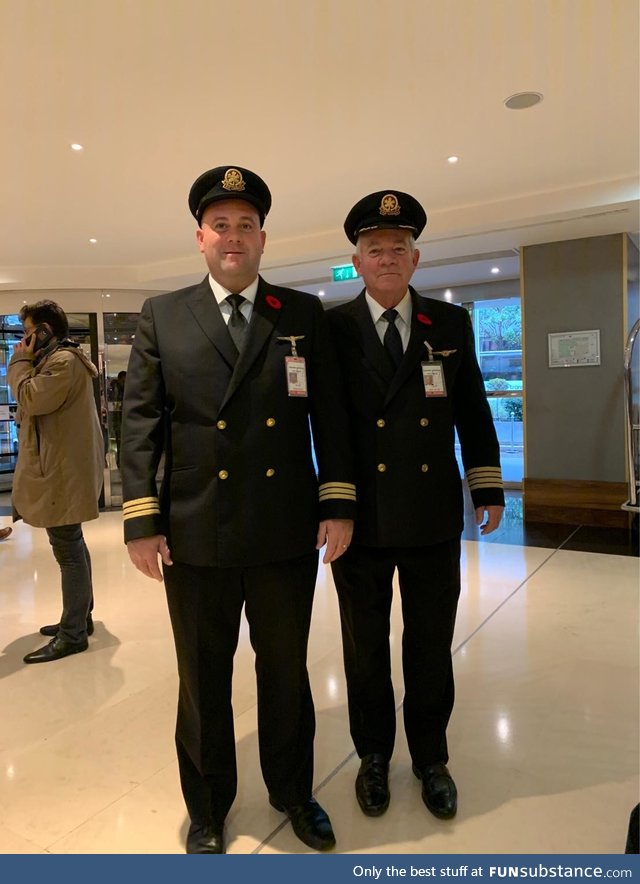 Father and son pilots got to fly together on dad's last flight. He's retiring after 41