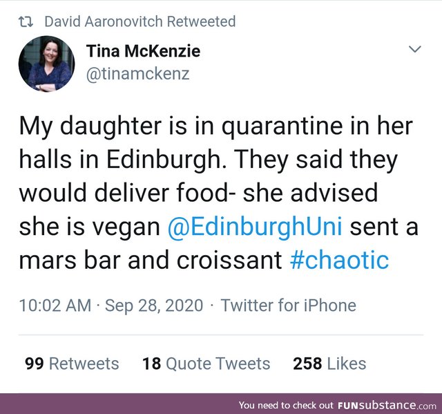 Vegan Scottish Cuisine seems alright