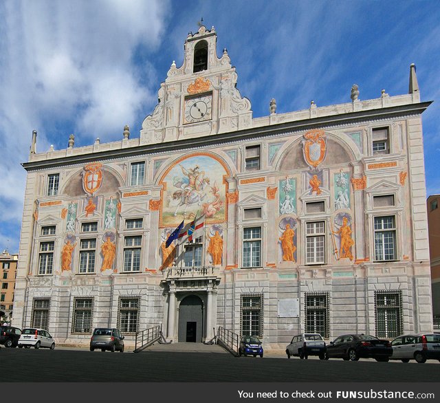 Palace of Saint George - Genoa, Italy. Built 1260. Genoa was the birthplace of Columbus.