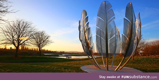 Sculpture in Ireland dedicated to the Native American Choctaw who donated $170 in 1847 to