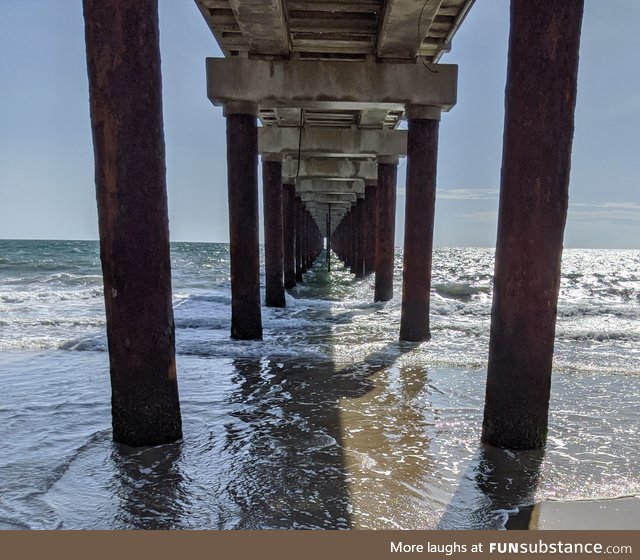 View from under a dock. Another sub thought it was trippy so here you go