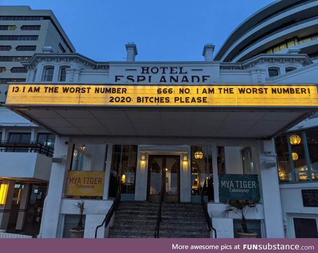 Signage at the Espy Hotel in Melbourne, Aus