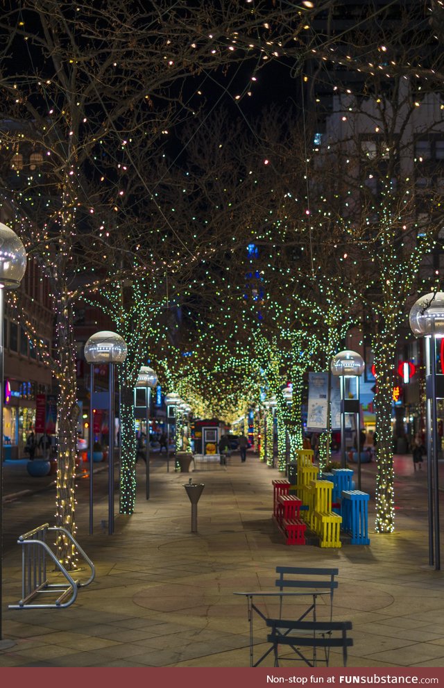 A colorful sidewalk