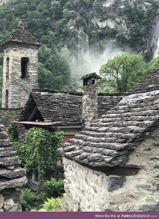 This rocky village in southern Switzerland