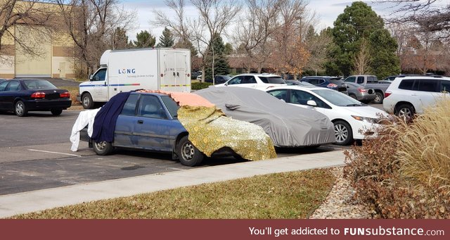 Caught co-worker trolling another with the fancy car