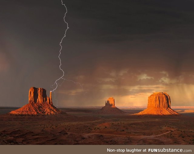 Thunderstorm over monument valley, utah. (michael weberimagebr)