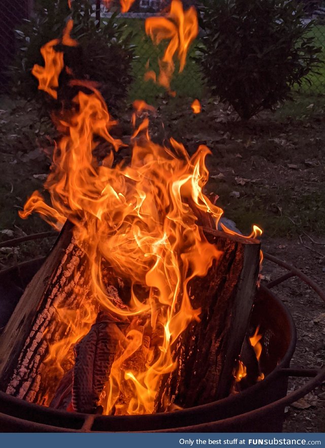 Had a fire last night, got a nice pic