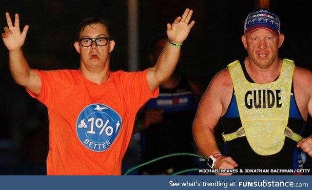 21 year old Chris Nikic is the first person with Down syndrome finish a triathlon, BTW