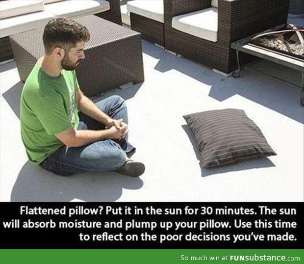 Flatten pillow?