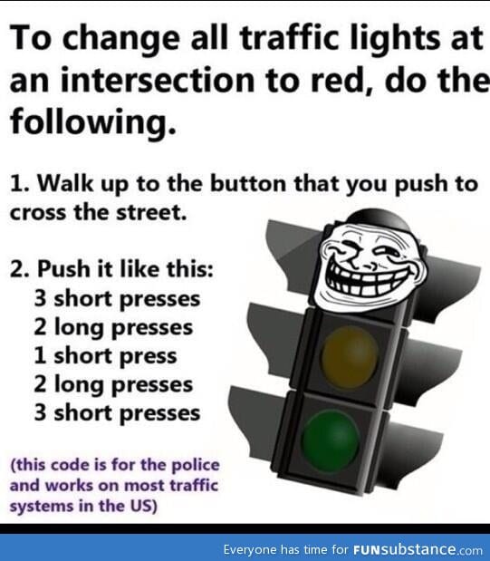 Intersection light prank