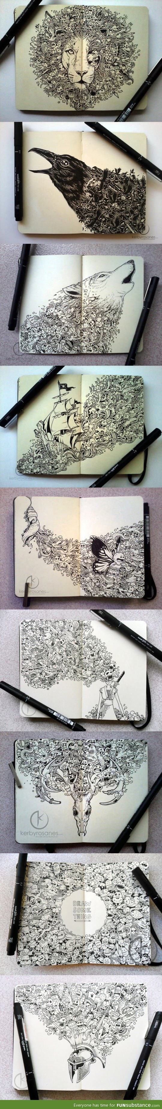 Incredible moleskine drawings