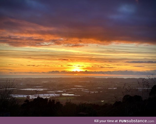 Winter californian sunset