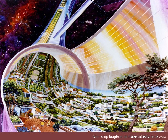 NASA envisioned Torodial Space Colonies in the 1970's, population circa 10,000