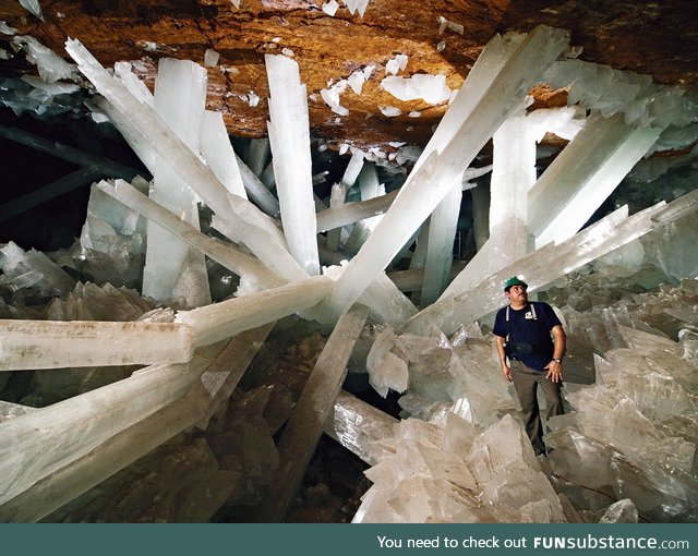 A geode discovered above a magma chamber