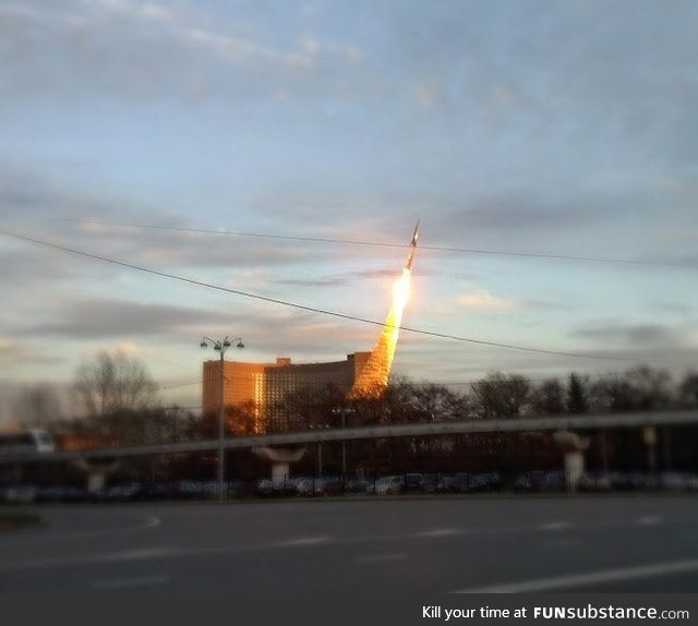 Space exploration monument in Moscow