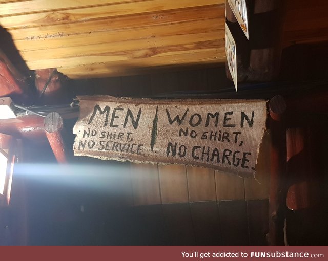 This sign in a bar in Costa Rica