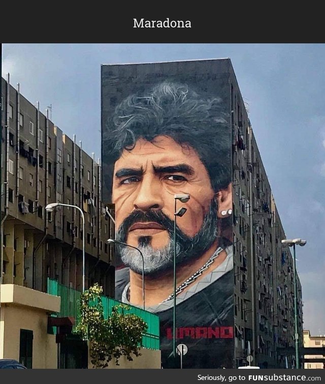  The largest mural in the city made by Jorit in San Giovanni a Teduccio in Naples.