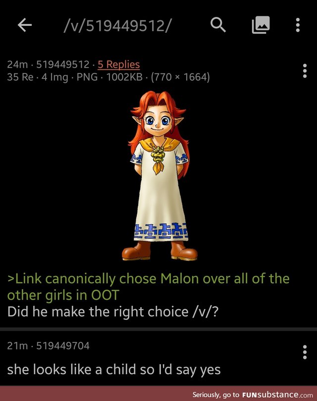 Anon supports Links choice