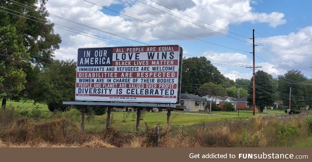 An encouraging billboard in southern Indiana