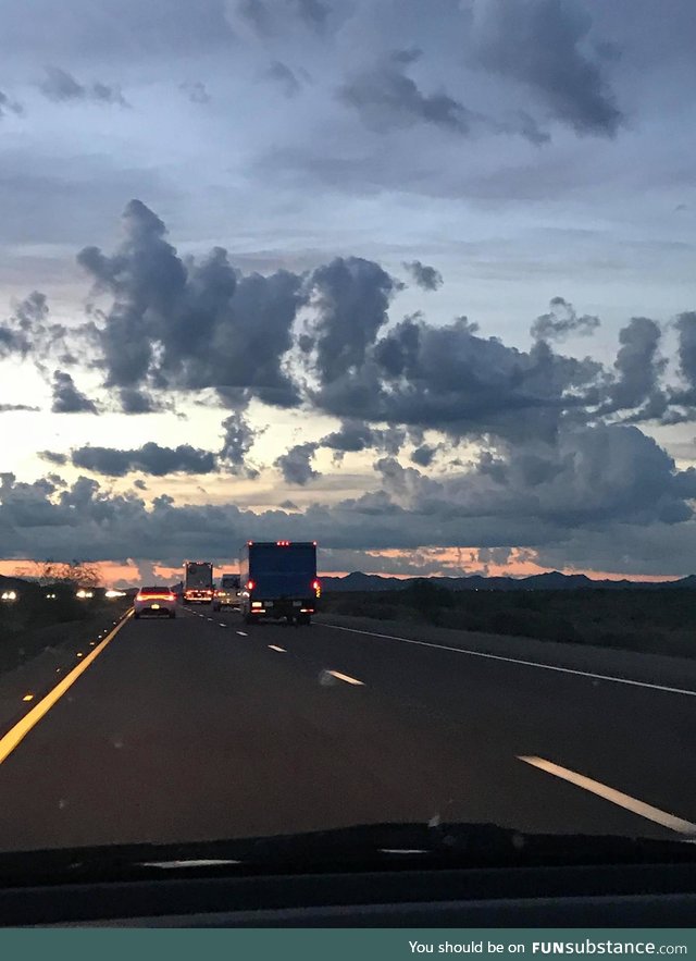 Face in the clouds