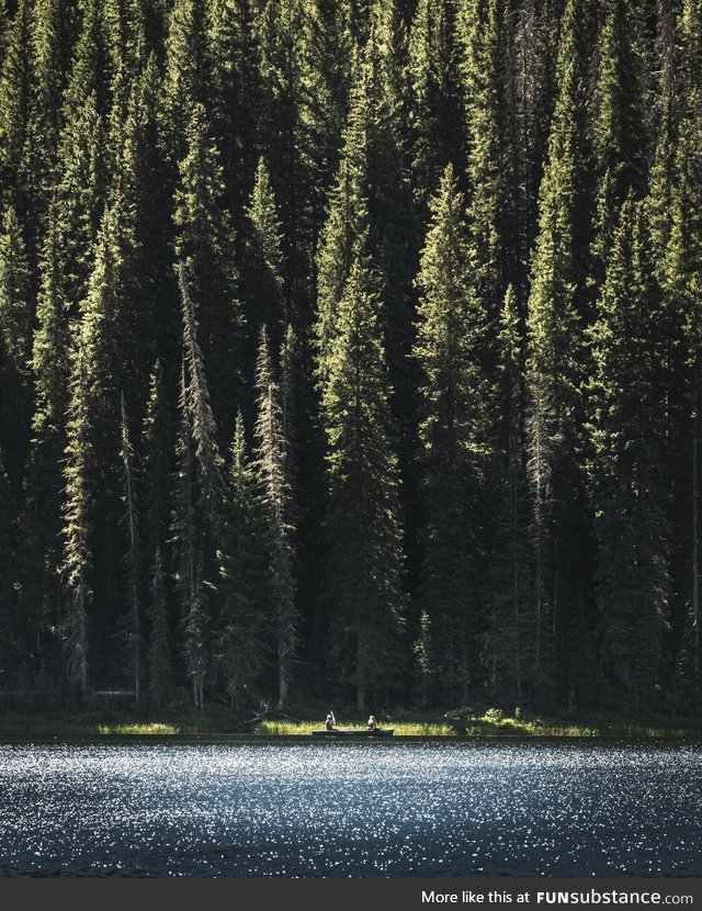 A dad and his daughter out fishing